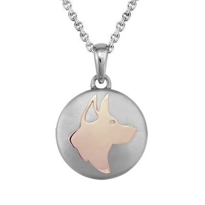 German Shepherd Rose Cremation Pendant